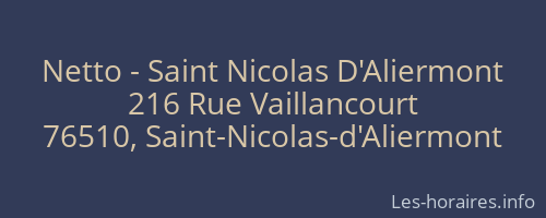 Netto - Saint Nicolas D'Aliermont