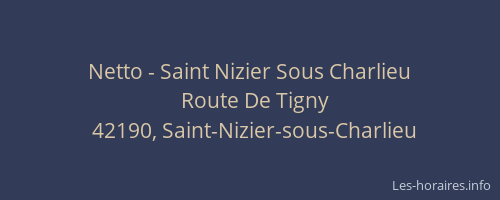 Netto - Saint Nizier Sous Charlieu
