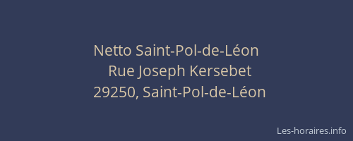 Netto Saint-Pol-de-Léon