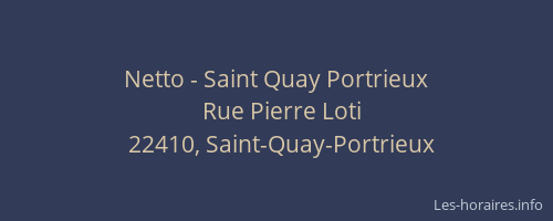 Netto - Saint Quay Portrieux