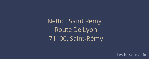 Netto - Saint Rémy