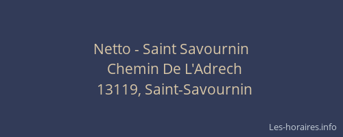 Netto - Saint Savournin