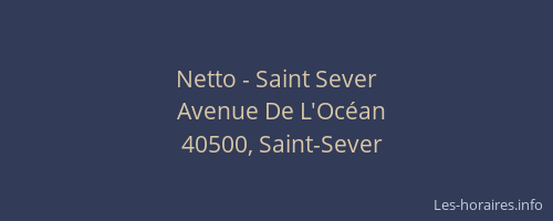 Netto - Saint Sever