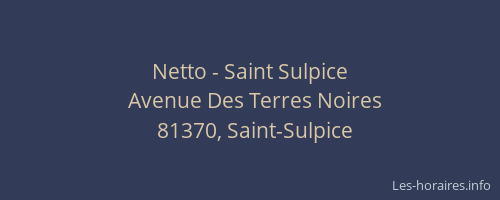 Netto - Saint Sulpice