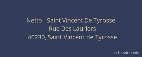 Netto - Saint Vincent De Tyrosse