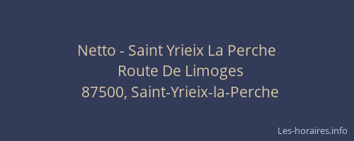 Netto - Saint Yrieix La Perche