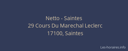 Netto - Saintes