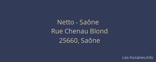 Netto - Saône