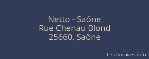 Netto - Saône