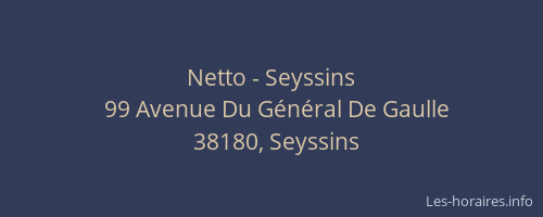 Netto - Seyssins