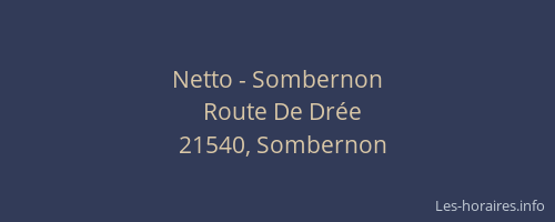 Netto - Sombernon