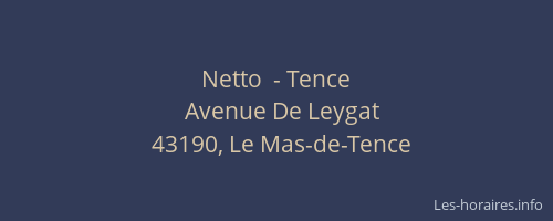 Netto  - Tence