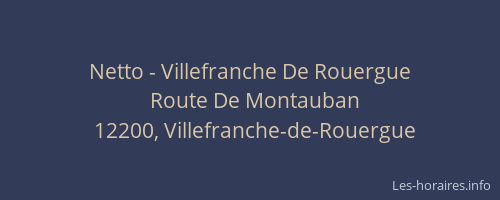 Netto - Villefranche De Rouergue