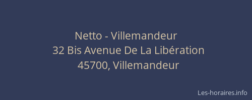 Netto - Villemandeur