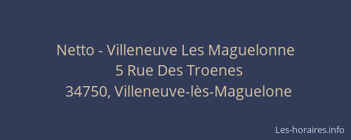 Netto - Villeneuve Les Maguelonne