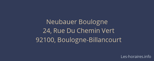 Neubauer Boulogne
