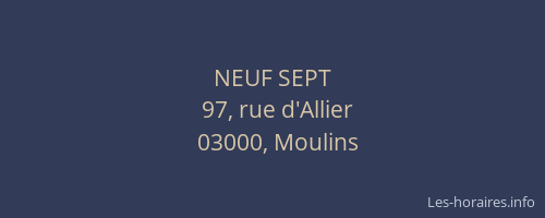 NEUF SEPT