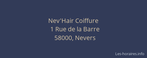 Nev'Hair Coiffure