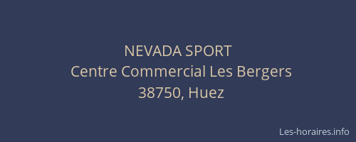 NEVADA SPORT