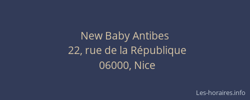 New Baby Antibes