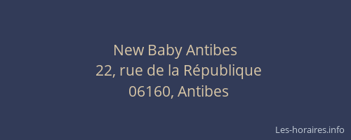 New Baby Antibes
