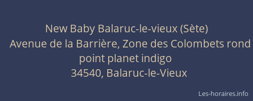 New Baby Balaruc-le-vieux (Sète)