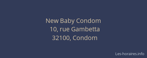 New Baby Condom