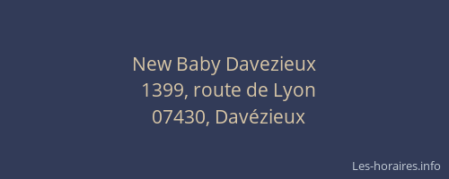 New Baby Davezieux