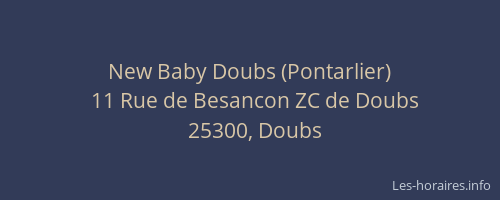 New Baby Doubs (Pontarlier)