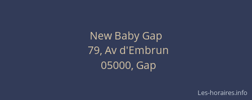 New Baby Gap