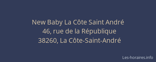 New Baby La Côte Saint André
