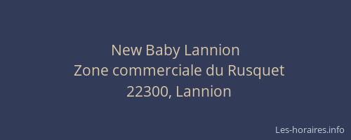 New Baby Lannion