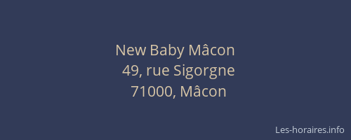 New Baby Mâcon