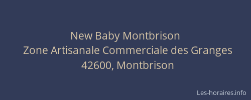 New Baby Montbrison