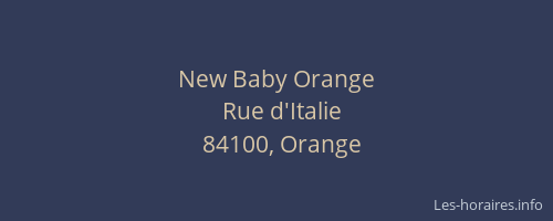 New Baby Orange