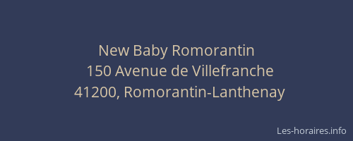 New Baby Romorantin