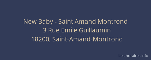 New Baby - Saint Amand Montrond