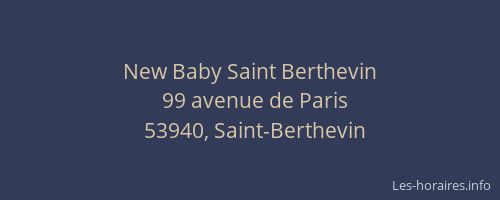 New Baby Saint Berthevin