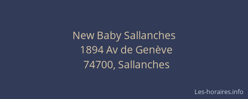 New Baby Sallanches