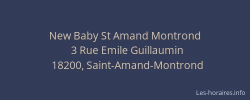 New Baby St Amand Montrond