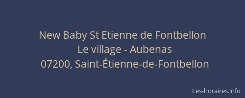 New Baby St Etienne de Fontbellon