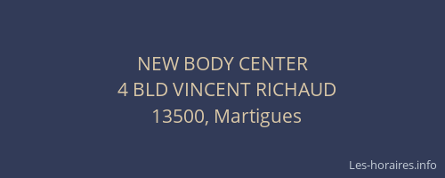 NEW BODY CENTER