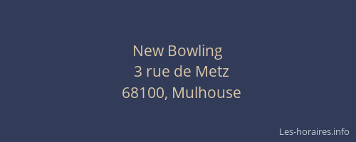 New Bowling