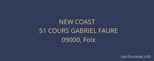 NEW COAST