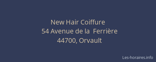 New Hair Coiffure