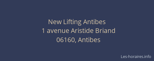New Lifting Antibes