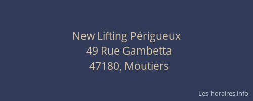 New Lifting Périgueux