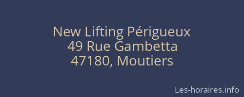 New Lifting Périgueux