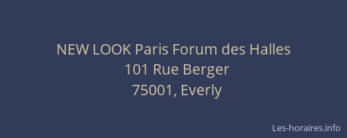 NEW LOOK Paris Forum des Halles