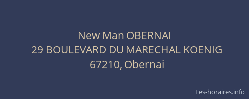 New Man OBERNAI